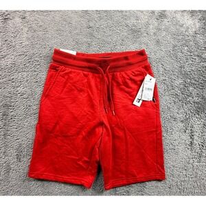 Joe's Jeans Womens S Red Fleece Jogger Shorts Slim Fit Drawstring Casual NEW